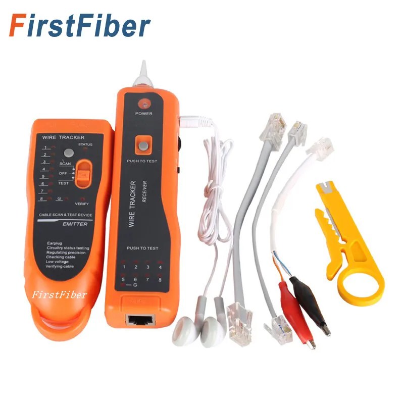 Тестер трассоискатель RJ11 RJ45 Cat5 Cat6 для телефонных проводов|Оптоволоконное
