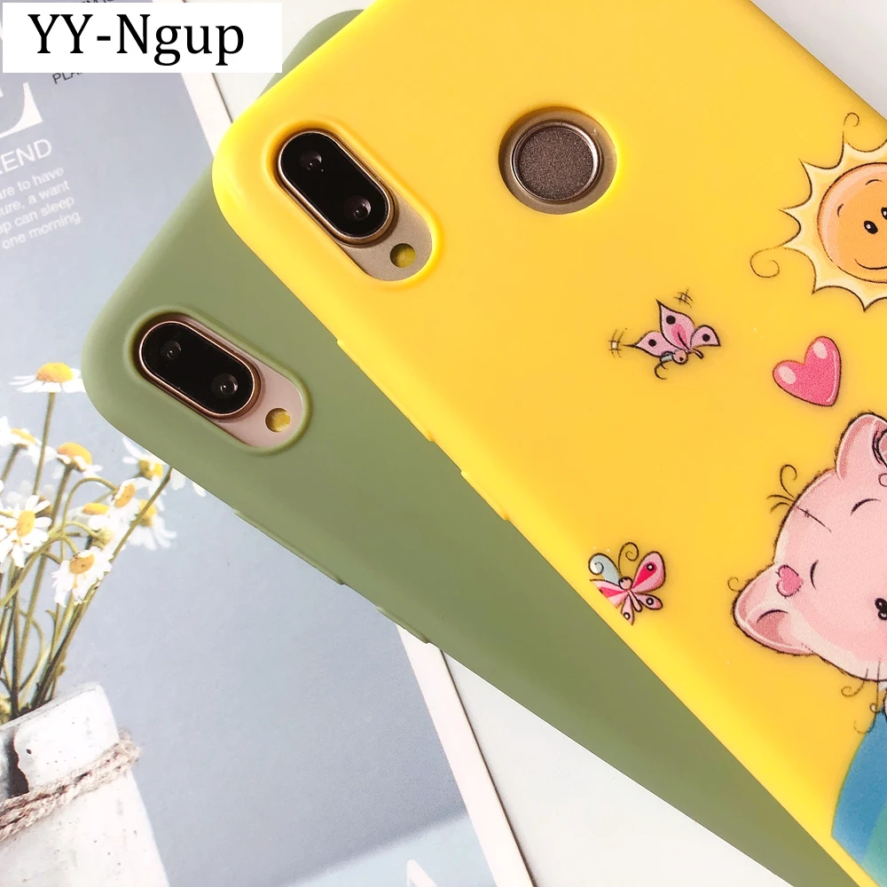 Huawei P Smart Plus 2019 Cartoon Flower Panda Phone Case Etui for Honor 10 Lite 10i Cover Funda Capa |