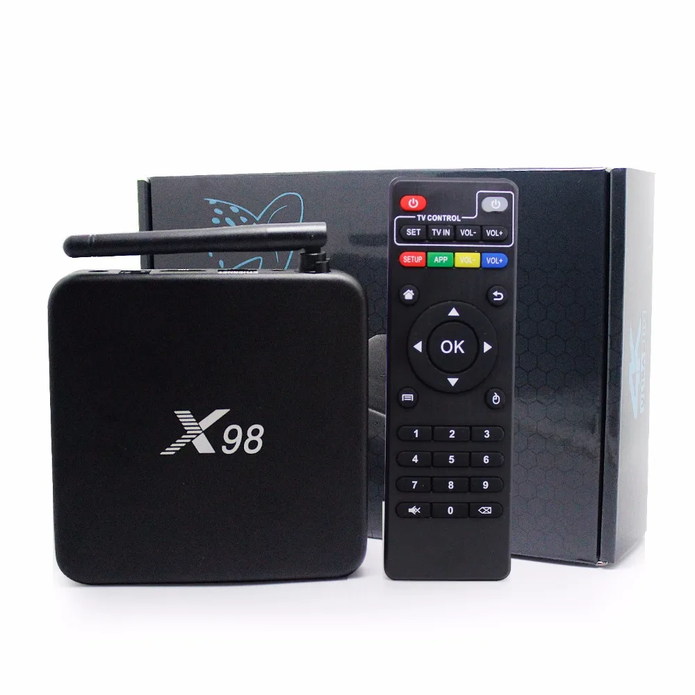 5 шт./лот Hot X98 Smart Tv Box 2 ГБ/16 ГБ Amlogic S905X Android 6 0 Quad Core 4G Wifi 1080p BT4.0 телеприставка PK X96 |