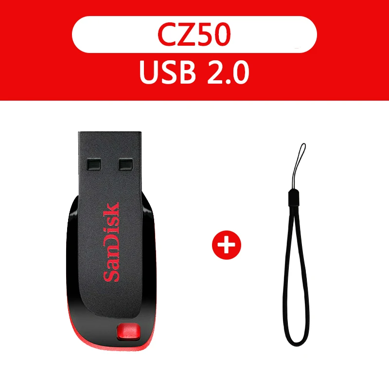 Sandisk 100% оригинал CZ50 usb флеш-накопитель 32 ГБ мини флешка 8 Гб 16 карта памяти 64