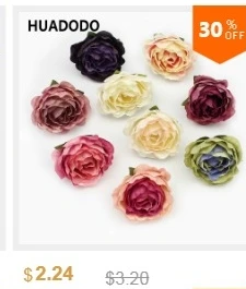 HUADODO, 10 шт., 5 см, гвоздика, цветочные головки, шелковые искусственные цветы для дома, свадебные украшения, сделай сам, рождественские искусственные цветы
