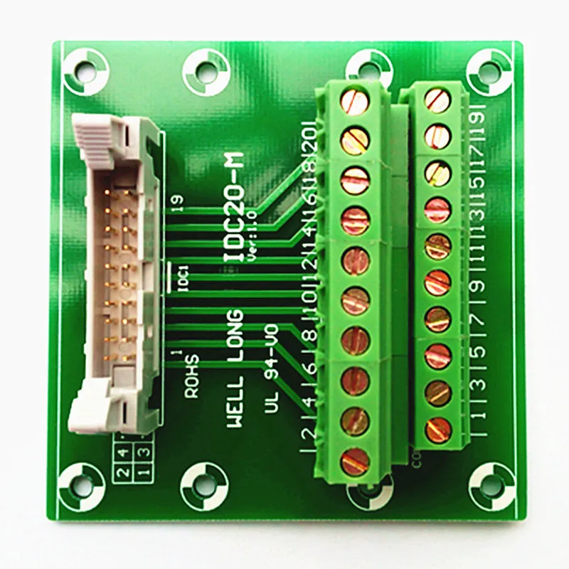 IDC20 2x10 штифтов 0 1 &quotштыревой секционный щит клеммный блок разъем.|terminal block|connector