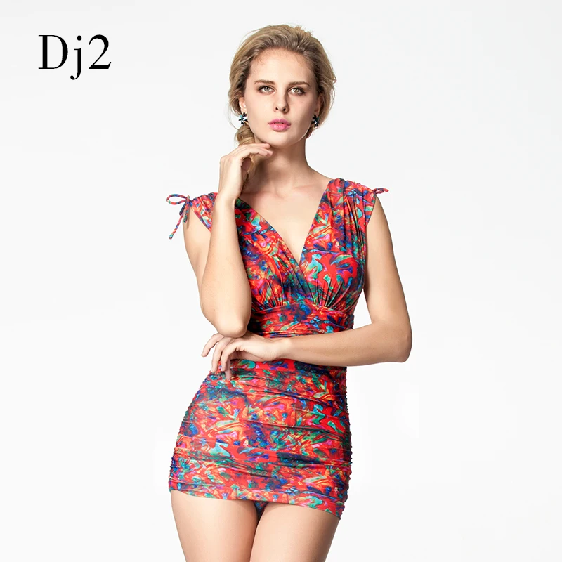 Брендовая винтажная женская летняя юбка с оборками и цифровой печатью купальник