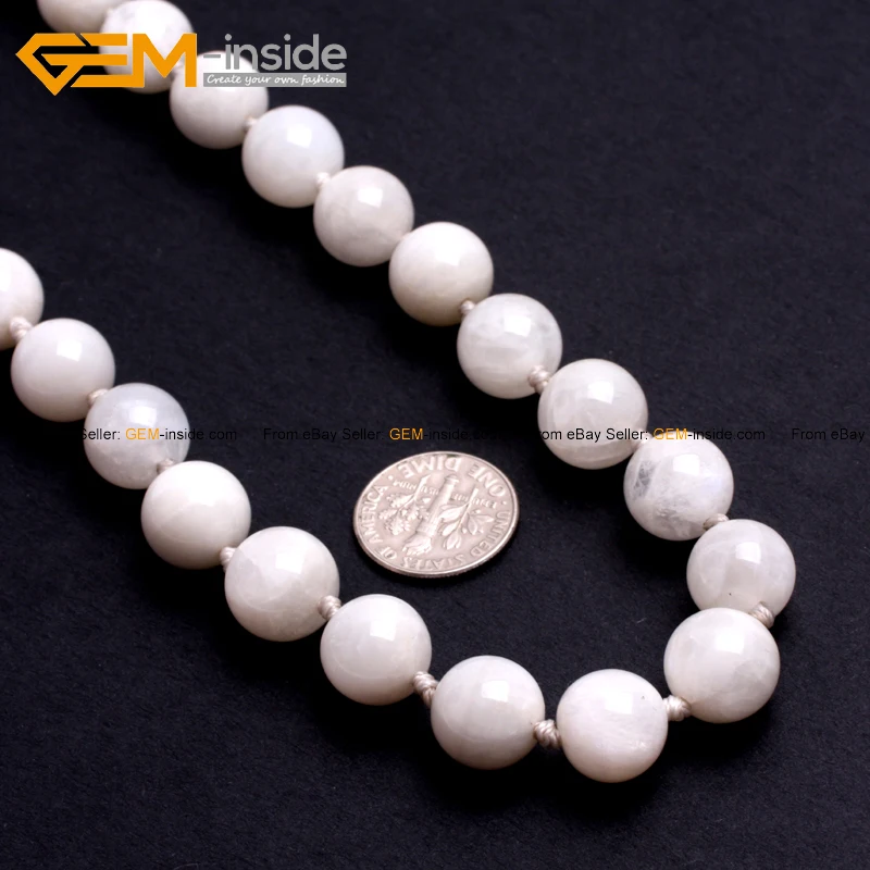 Ожерелье с бусинами из лунного камня 19 дюймов 6 8 10 12 14 мм|fashion necklace|necklace fashionbead necklace