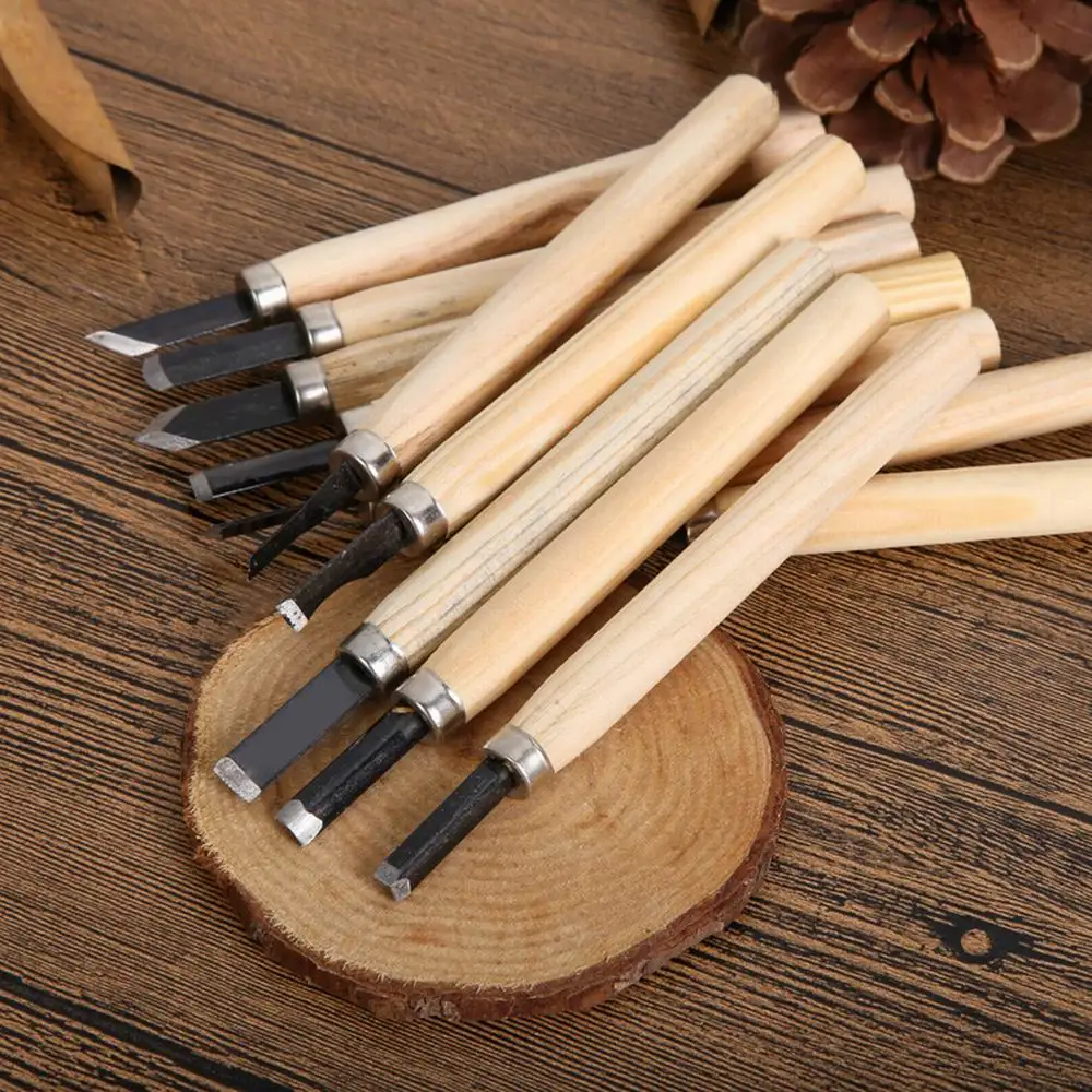 Высокое качество 12 шт./лот нож по дереву DIY Инструменты для резьбы ручная резьба
