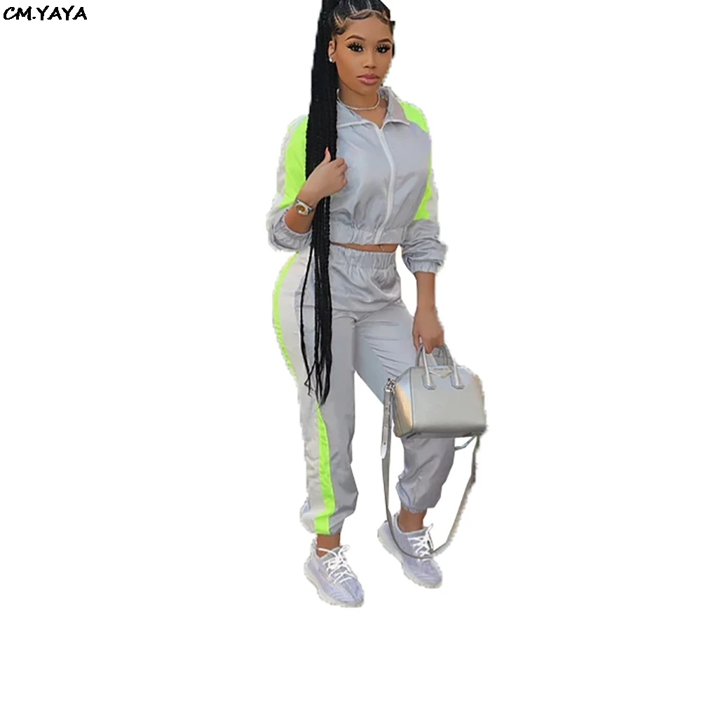 Женский спортивный костюм из двух предметов куртка на молнии с длинным рукавом и