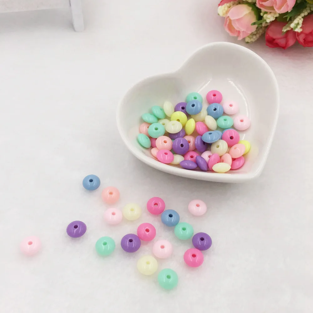 Модные 150 шт микс акриловые 9 мм конфетные цвета круглые бусины DIY Ювелирные