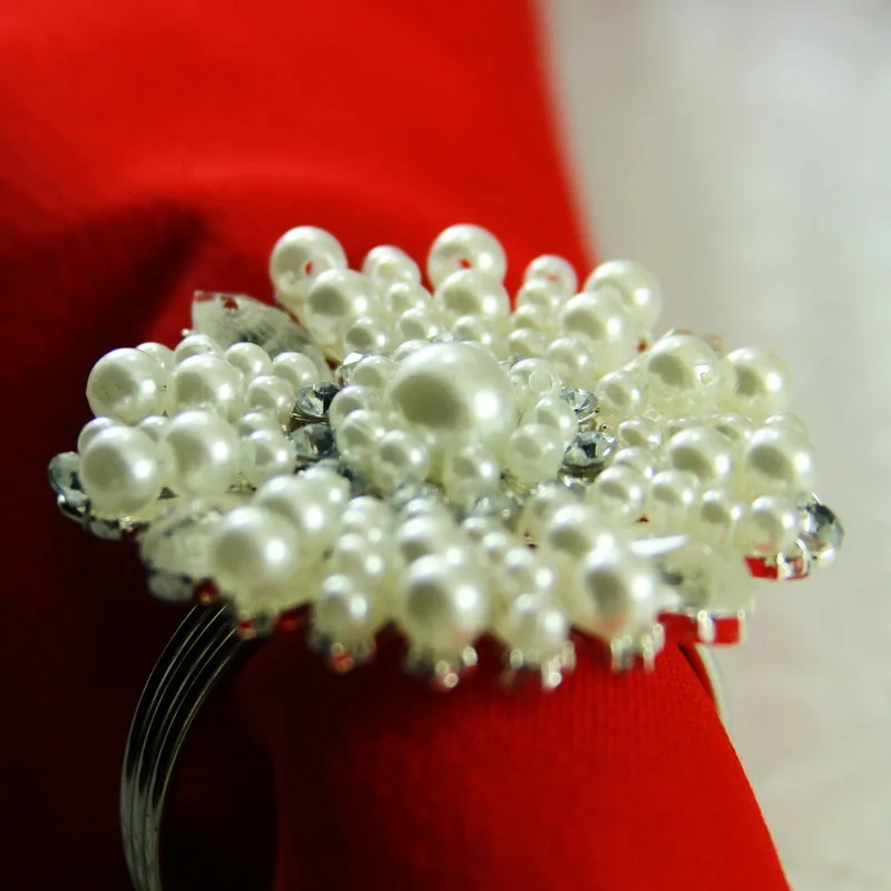 Свадебный держатель для салфеток с жемчужинами и кристаллами|napkin holder|napkin holders