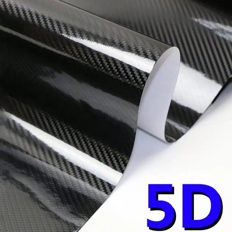 

Высококачественная 5D пленка из углеродного волокна для кузова автомобиля, виниловая самоклеящаяся пленка, наклейка, спуск воздуха, черные ...