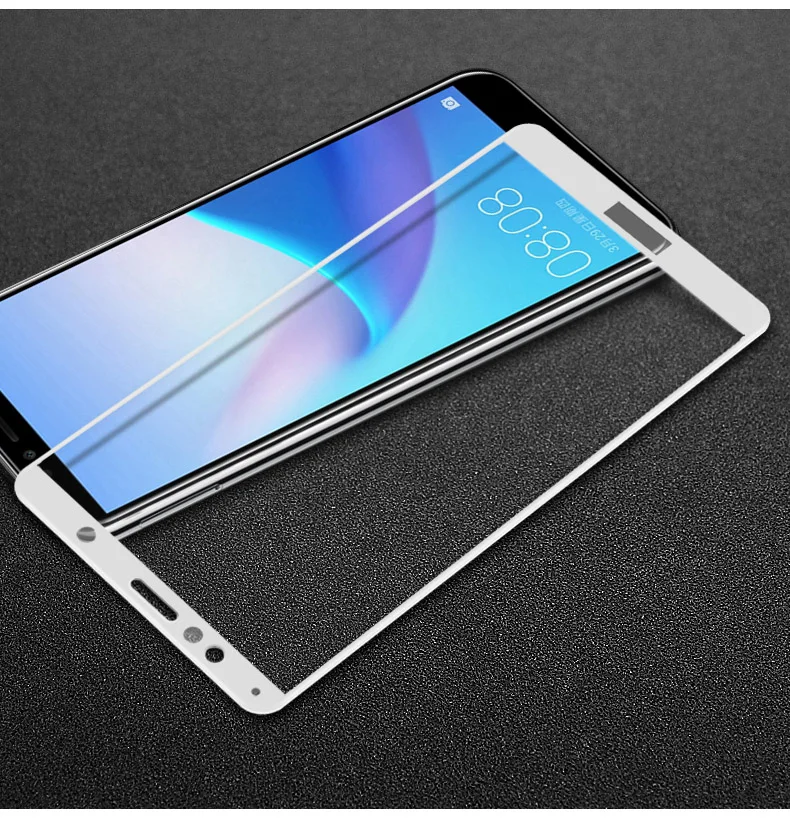 3D закаленное стекло для Huawei Y6 2018 Полное покрытие экрана Взрывозащищенная