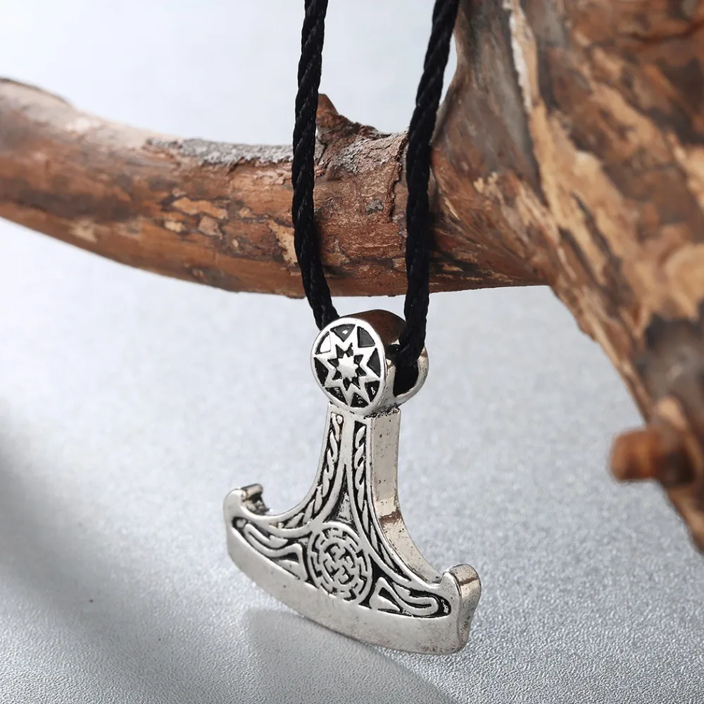 Kinitial винтажный узел викингов топор ожерелье подвеска в готическом стиле мужские