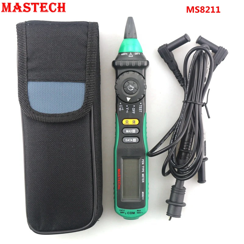 MASTECH MS8211 Цифровой мультиметр Напряжение детектор ЖК дисплей Тесты er авто ручная