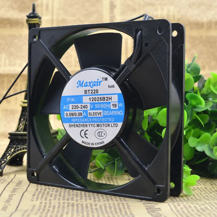 Бесплатная доставка. BT220 P/N 12025 b2h 220 ~ 240 v 19 w двойные шарикоподшипники Охлаждающие