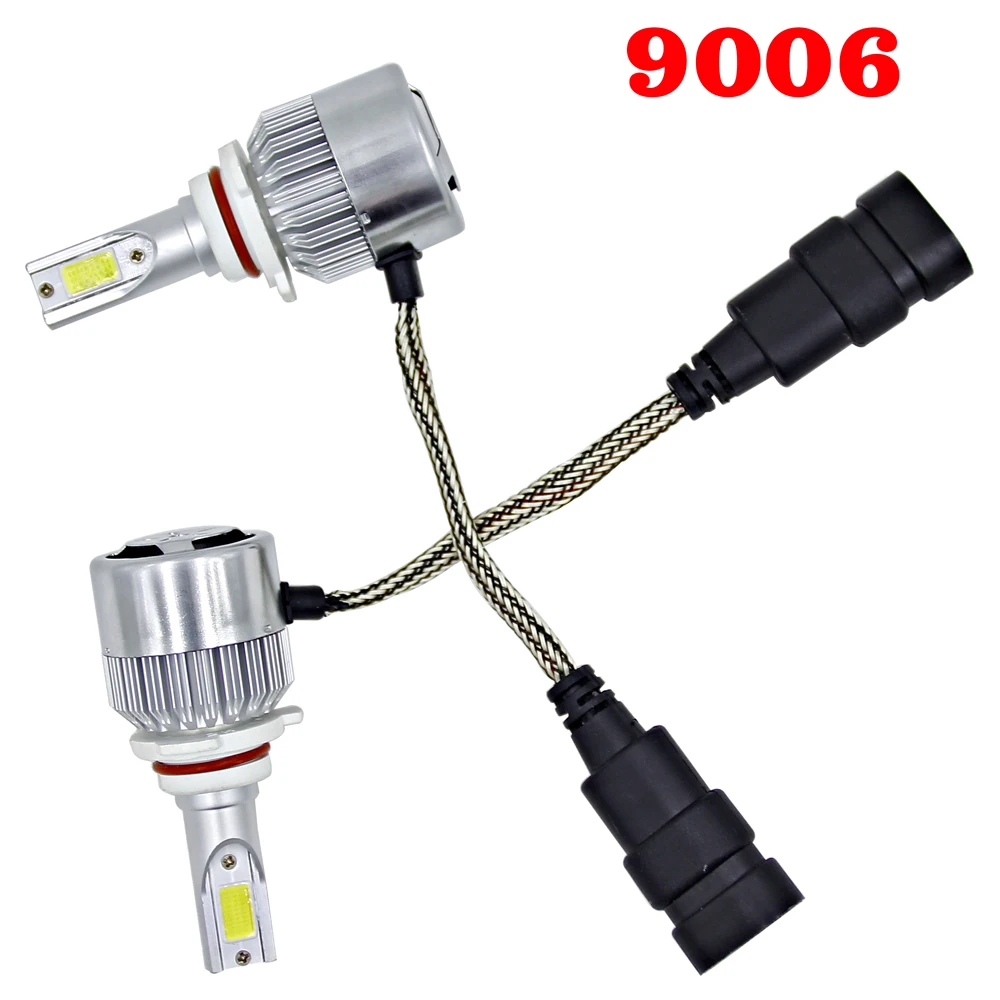 8000LM 6000K COB лампы фар автомобиля H4 светодиодный лампы H7 H1 H8 H10 H11 9012 9006 HB4 9005 9004 H3 880 9007 светодиодный лампы авто фары