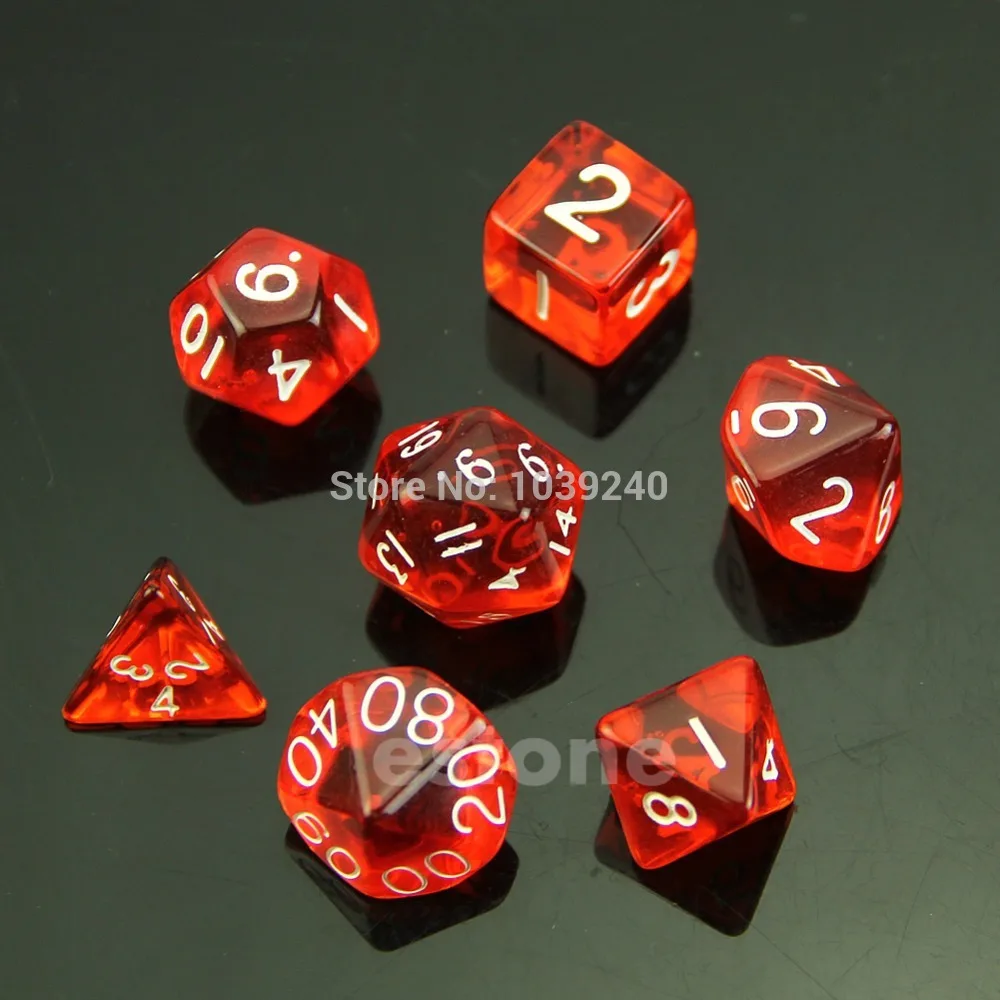 7 кости Двусторонняя D4 D6 D8 D10 D12 D20 Magic сбора ролевой игры поли игровой набор|dice board
