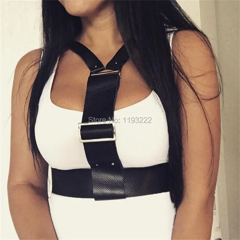 Женская Портупея из натуральной кожи в стиле панк-готика Y-образное тело ремни на