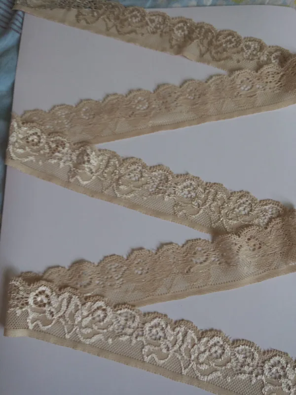 Оптовая продажа 10 ярдов качественная эластичная кружевная лента с вышивкой