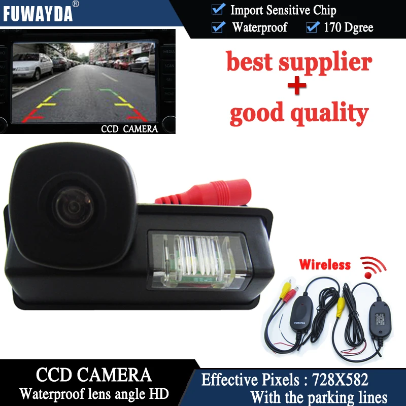

FUWAYDA Wireless CCD Car RearView Reverse With Guide Line CAMERA for Nissan Tiida Sylphy Teana Maxima Paladin Suzuki SX4 Sedan3C