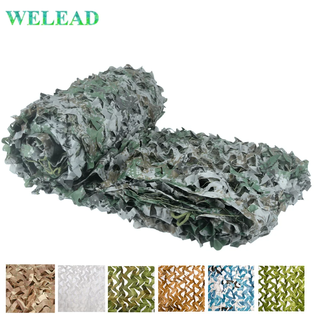 

WELEAD 2x7 Reinforced Military Camouflage White Net for Gazebo Arbor Mesh Army Camo White Hunting Garden Sun Shading Photo Yard