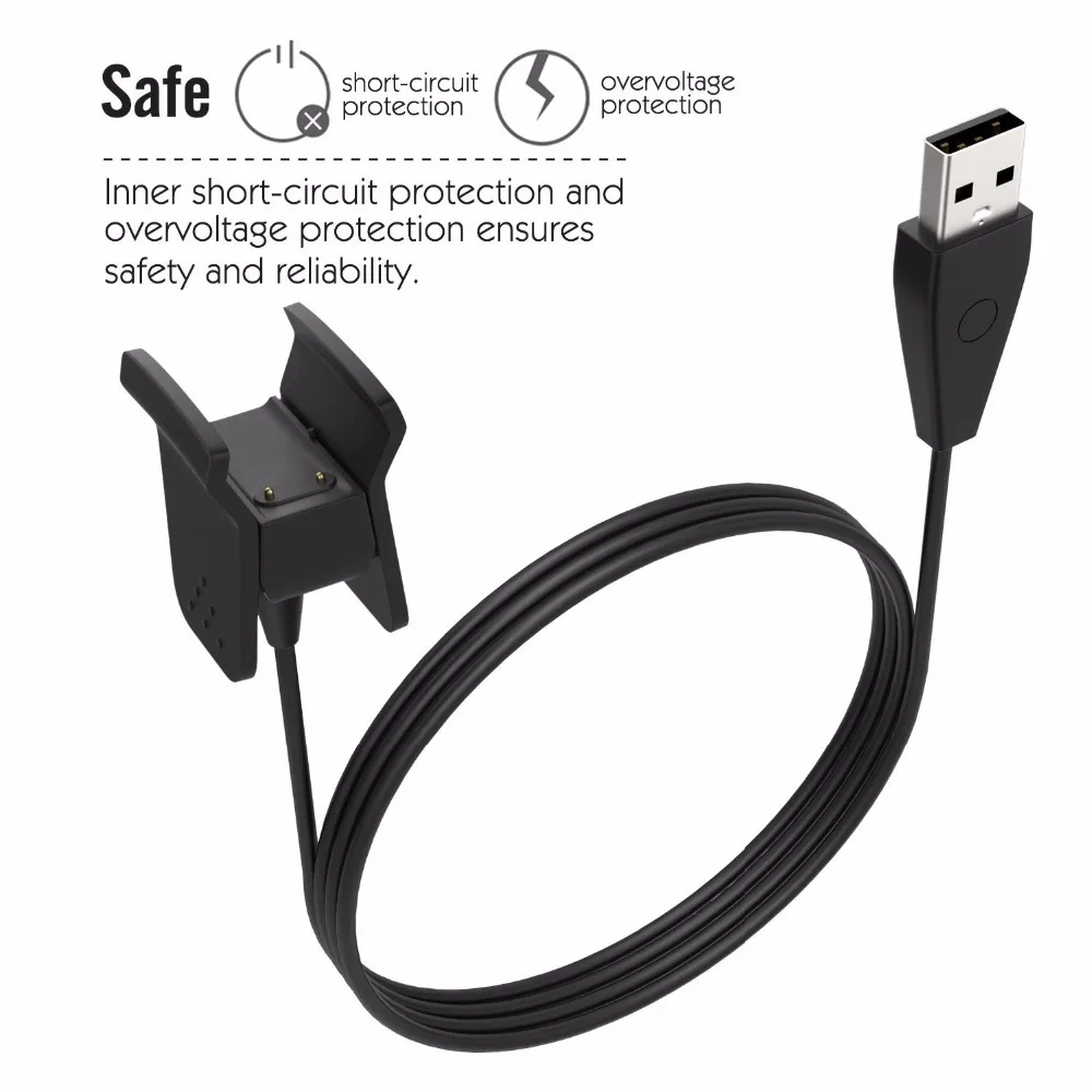

Ktab Smart Accessories Fitbit Alta HR Charger with Reset Button Replacement USB Charger Charging Cable for Fitbit Alta HR
