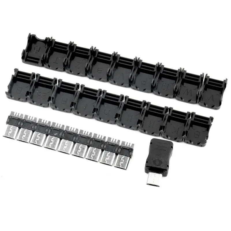 20 шт. микро USB 5 Pin T порт штекер разъем с пластиковой крышкой для DIY адаптер PCB SDA