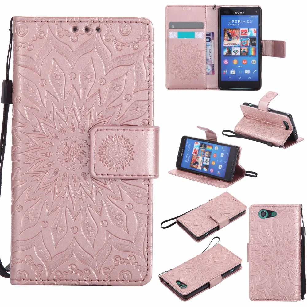 Для coque Sony Xperia Z3 Mini чехол для Fundas Compact Case D5803 M55W чехлы телефонов дерево кот флип кожа