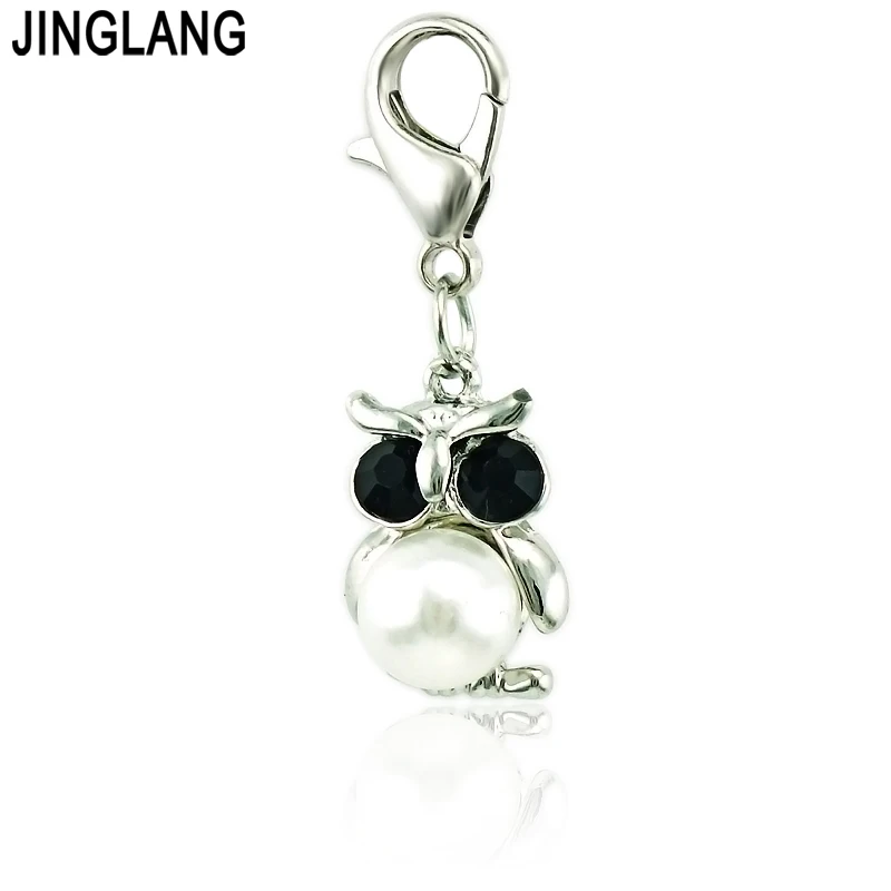 JINGLANG 12 шт./лот Подвески с застежкой-лобстером подвески жемчужной совой животные