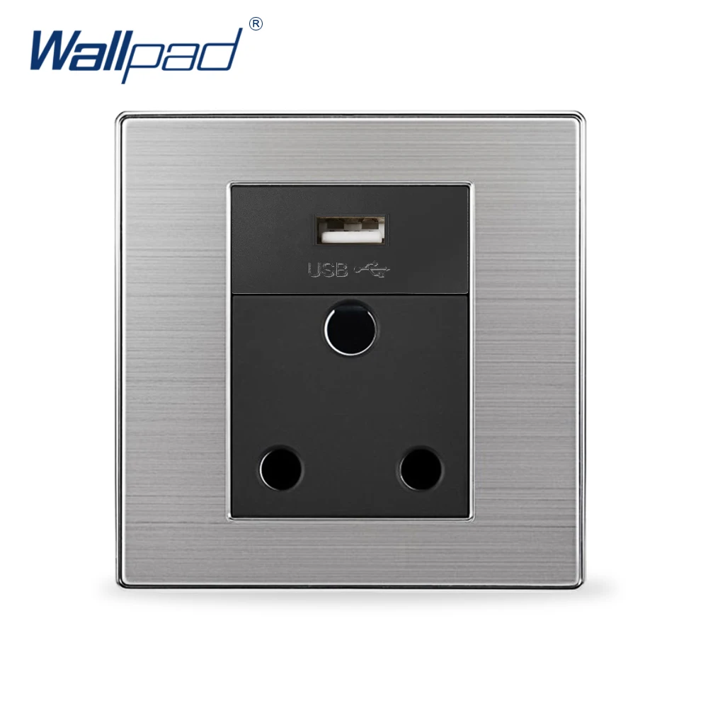 

UK 15A 3 Pin Sockets With Usb Power Outlet Wall Electric Wall Socket 5V 1000MA