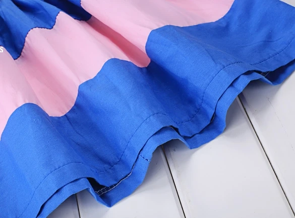 Summer Children Girls V-Neck Sundress Sleeveless Splice High Waist Pleated Dress | Детская одежда и обувь