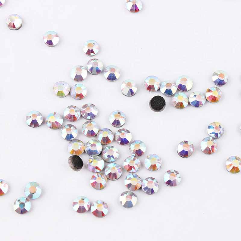 SS16-SS30 Crystal AB DMC стразы горячей фиксации утюгом с плоской задней стороной DIY Дизайн