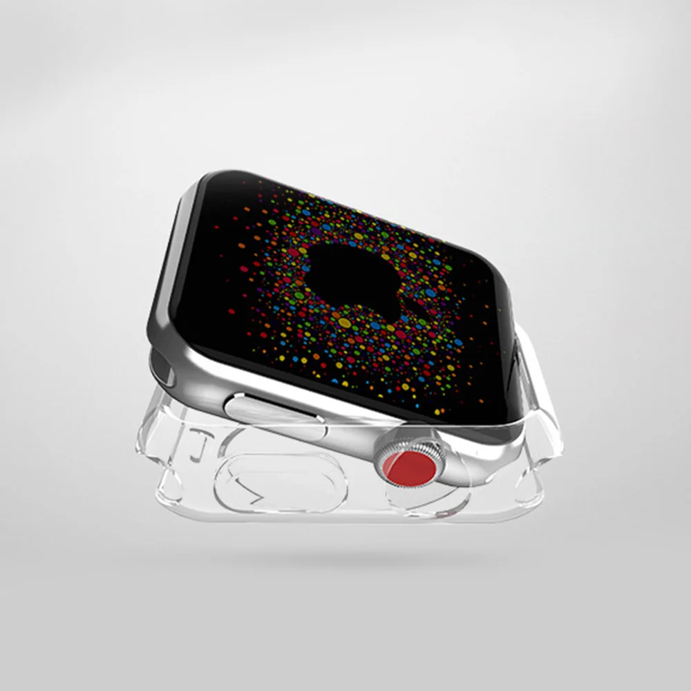 Защитный чехол для Apple Watch 3 4 2 1 38 мм 42 мягкий ТПУ ультратонкий HD прозрачный