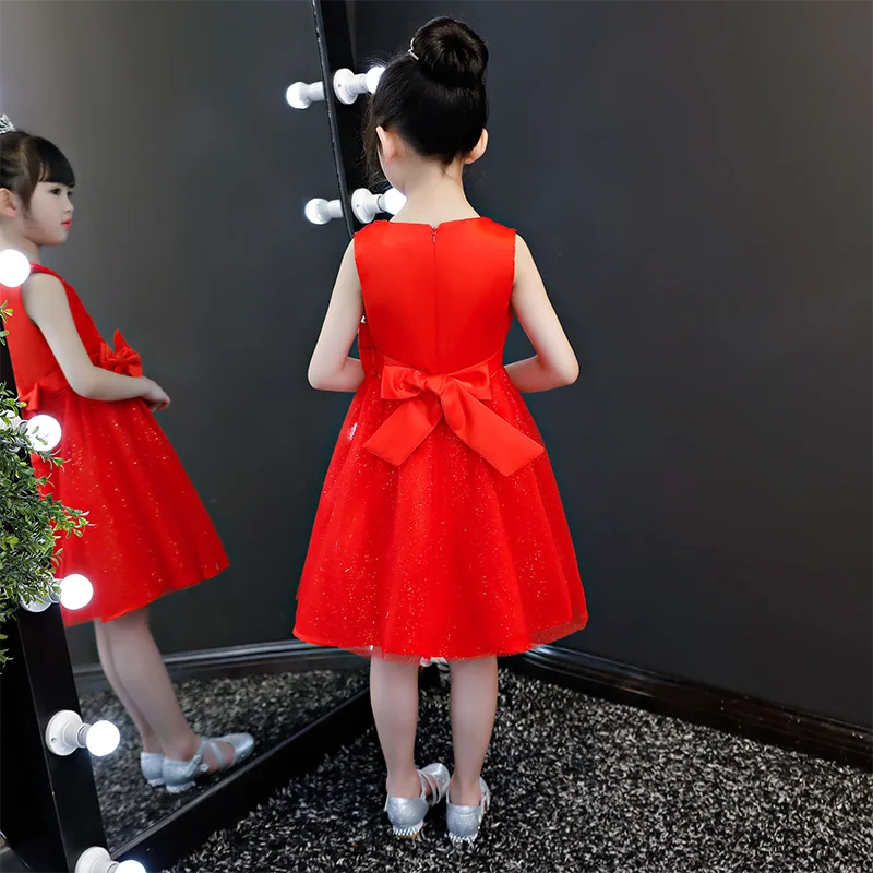 С цветочным узором для девочек элегантное праздничное платье принцессы От 3 до 14