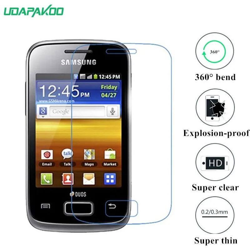 Udapakoo прозрачная защитная пленка из закаленного стекла для Samsung Galaxy Y Duos S6102 Pop Nano