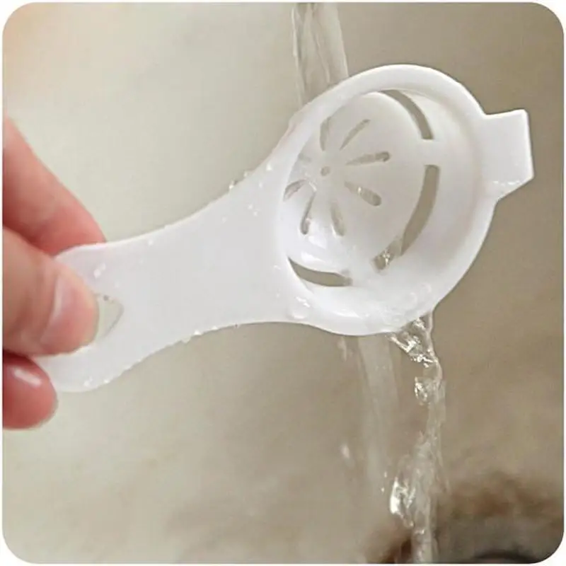 Egg Separator Kitchen White Sifting Gadget Plastic Filter Sieve Divider Holder | Дом и сад