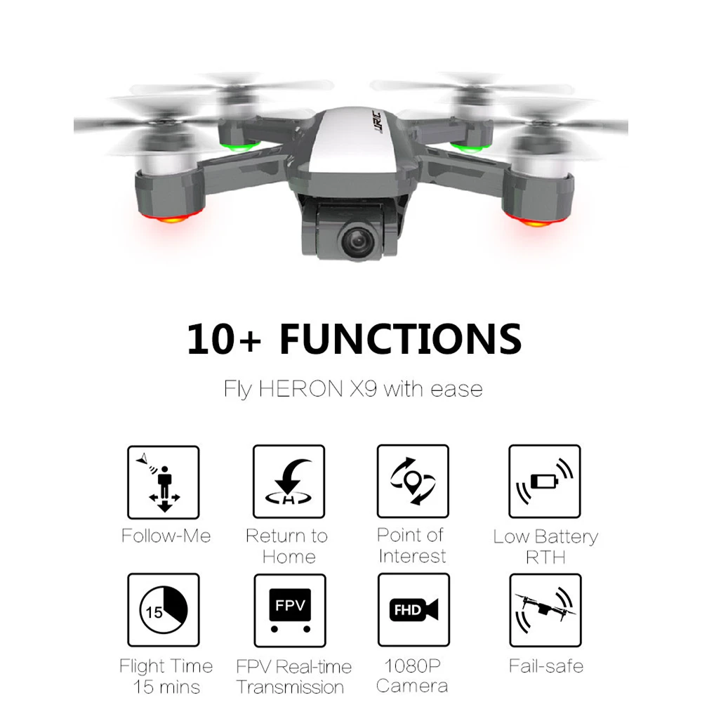 JJRC X9 Heron gps дрон с 1080P 5G WiFi FPV камерой квадрокоптер оптическое позиционирование потока RC дрон gps квадрокоптер с камерой