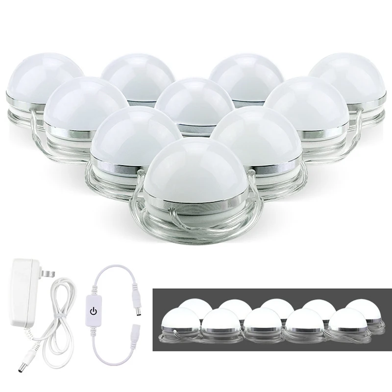 10-луковицы струнные лампы косметическое зеркало для макияжа затемняемый