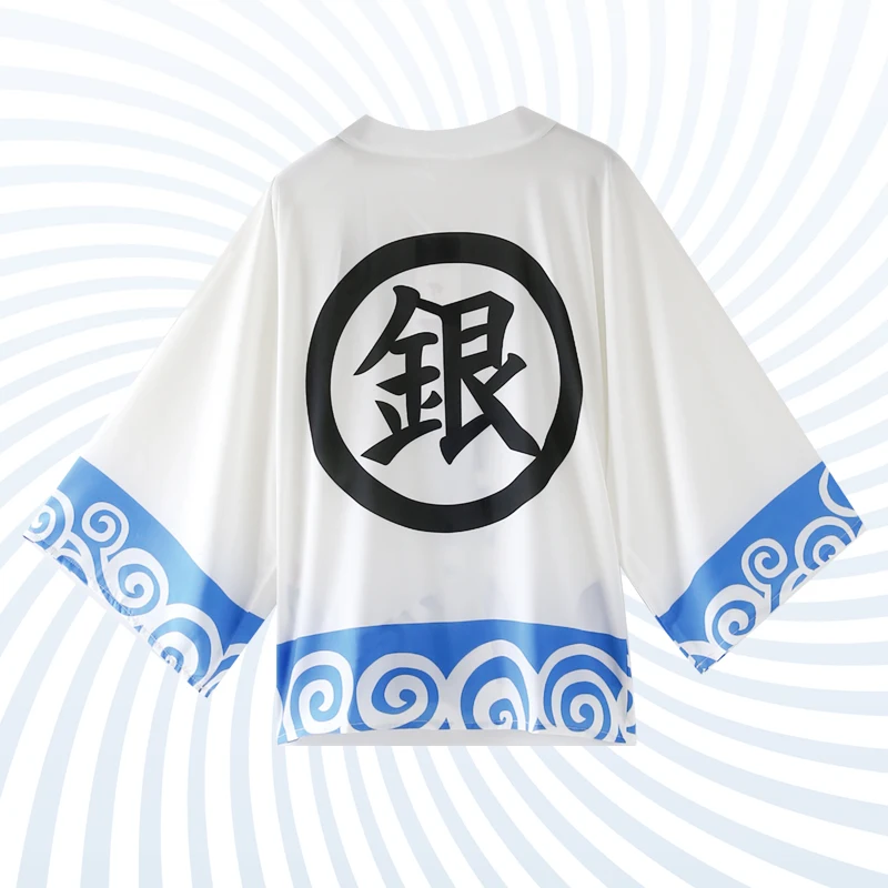 Аниме плащ Gintama Yukata Косплей Костюм Sakata Gintoki японское модное кимоно повседневное