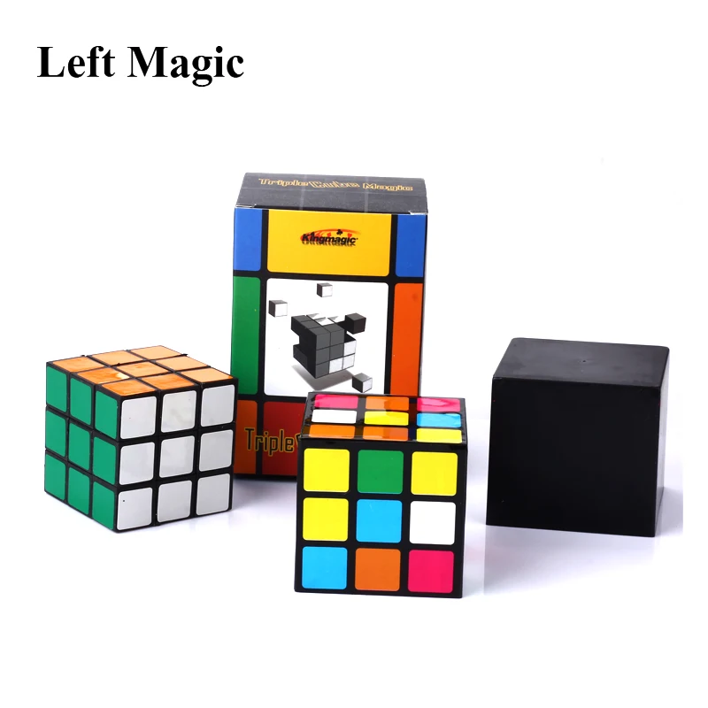 Тройной Diko Cube Magic Props Магическая Иллюзия Toys фокусы G8018|Волшебные фокусы| |