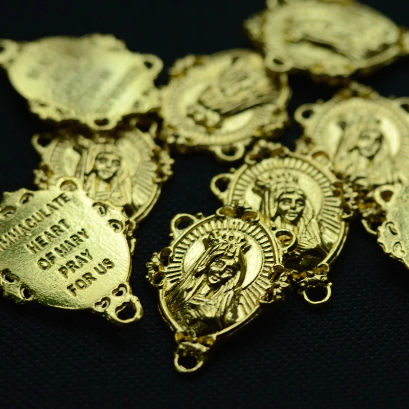 Посеребренные Золотые Старинные Бронзовые четки католические религиозные