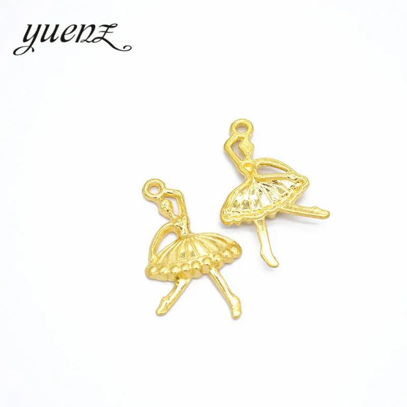YuenZ 10pcs Dancer Charms Antique Silver color Metal Pendant For Jewelry Making Necklace DIY Crafts 36*21mm I167 | Украшения и