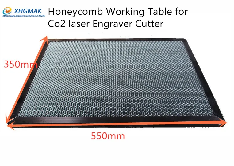 SH 350 550x350mm Honeycomb Work Bed Table CO2 50W 60W Tube Laser Engraving Cutting Machine Shenhui
