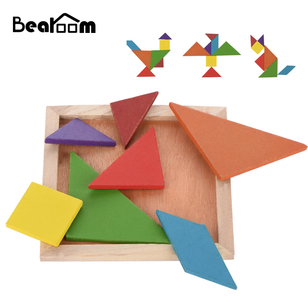 Головоломка Bearoom игра Танграм развивающие игрушки 3D головоломка деревянные