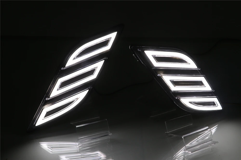 2 шт. светодиодный автомобиля Fender светильник для Ford Raptor F150 Светодиодный дневной светильник с сигнальные лампы 12V DRL боковые лампы
