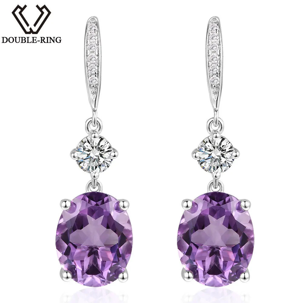 DOUBLE-R 4.95ct натуральный аметист драгоценный камень серебро 925 ювелирные изделия