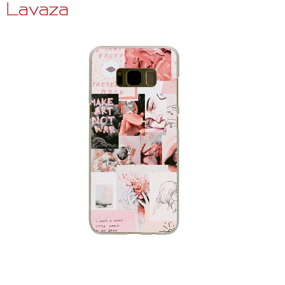 Розовый эстетический жесткий чехол для телефона Lavaza Samsung Galaxy A10 A30 A40 A50 A70 M10 M20