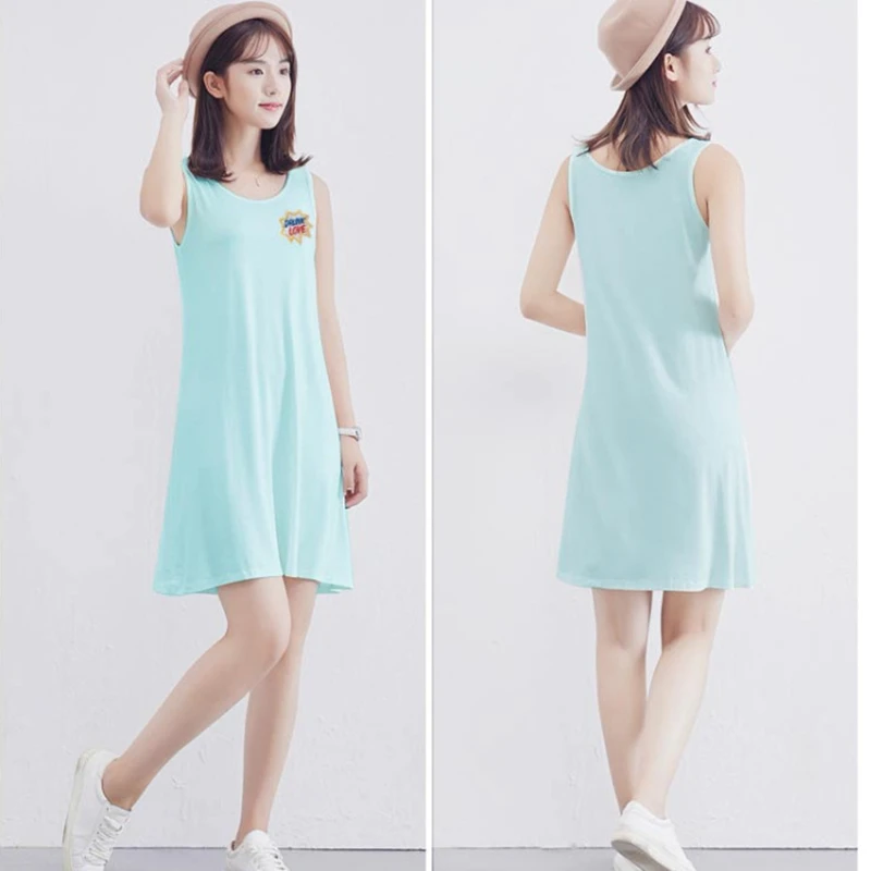 Летнее Ночное платье однотонное ночное белье большая маятниковая ночная рубашка