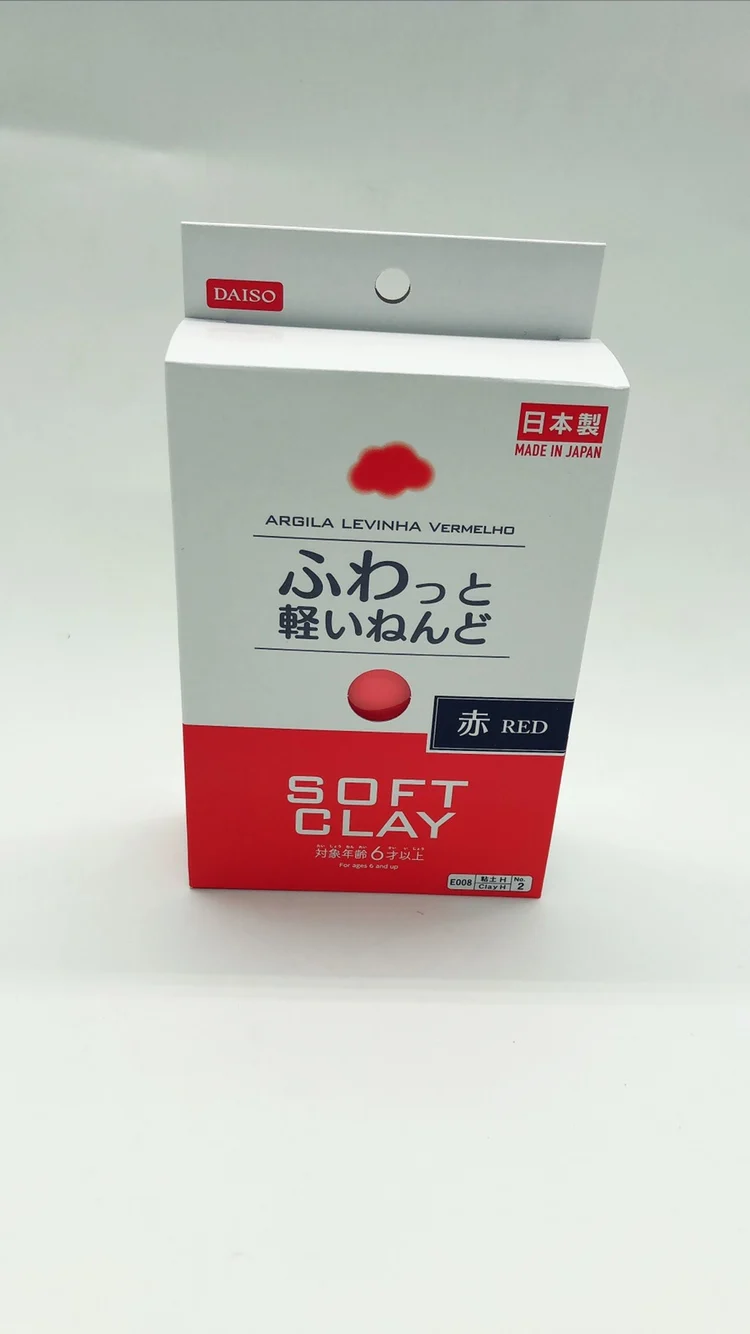 Daiso японская мягкая глина легкая для моделирования воздушная сухая Ультралегкая глина детская Полимерная глина Lizunov slimes пушистые принадлежности# clay002 - Цвет: red