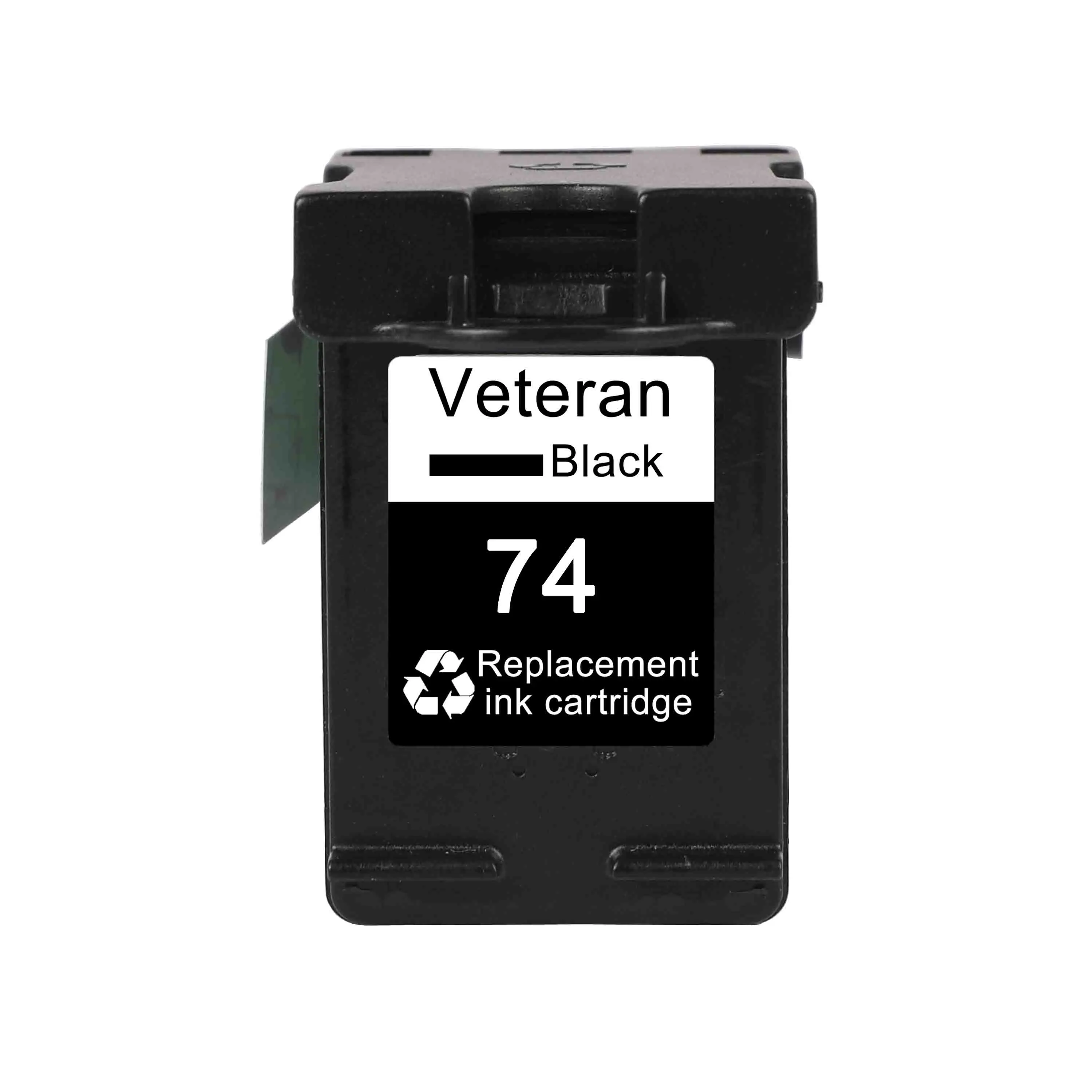 74XL Black Ветеран 74XL 75XL совместимые чернильные картриджи для hp 74 75 XL для hp Photosmart C4200 C4280 C4345 C4380 C4385 C4480 C4580 принтер - Цвет: 74XL Black