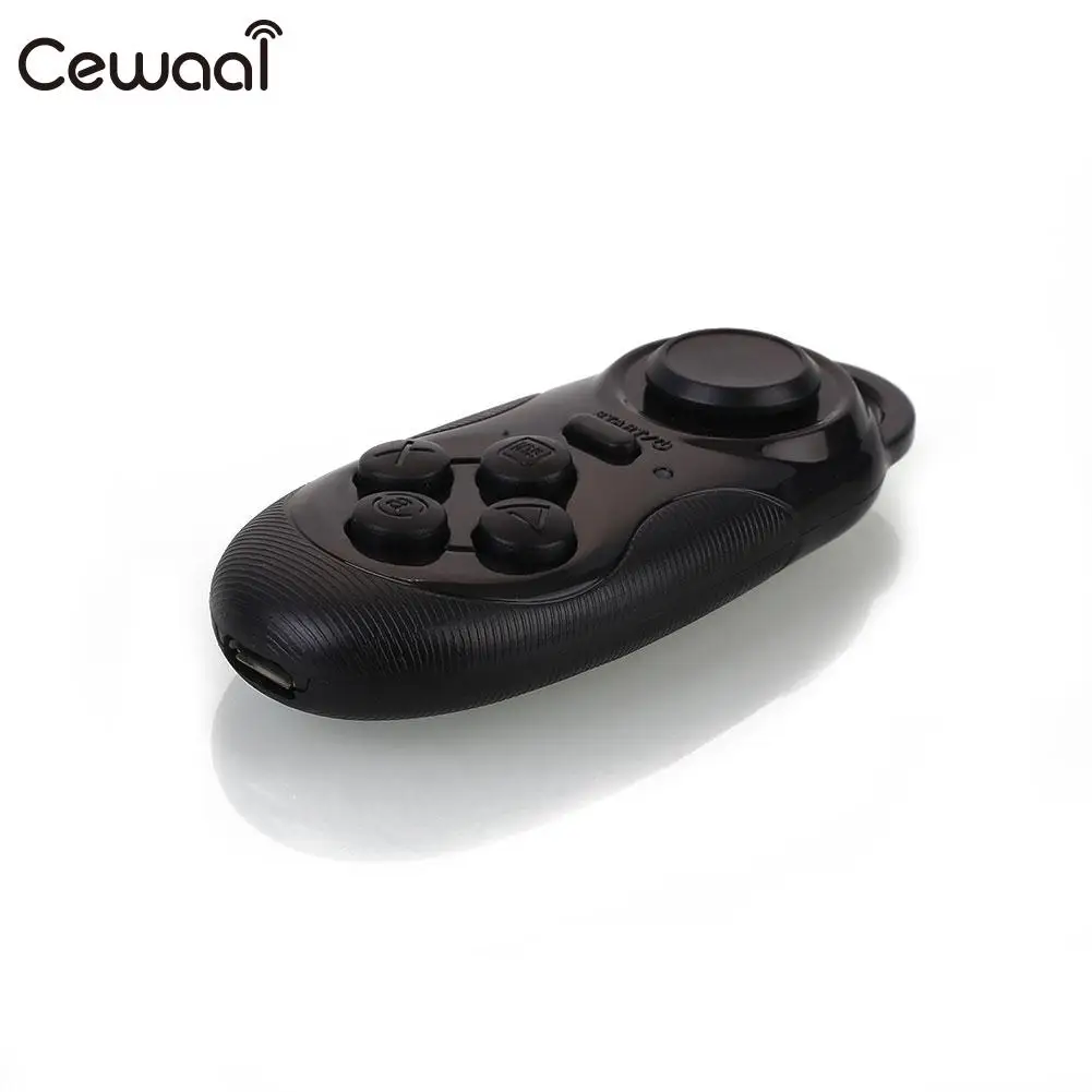 Черный Беспроводной Bluetooth геймпад Selfie затвора контроллер для IOS