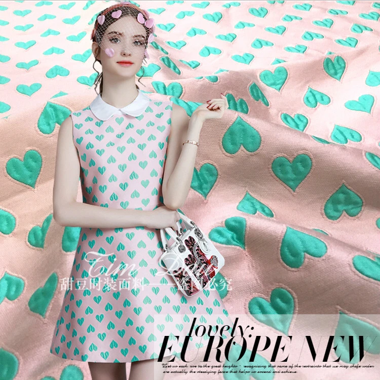 Бесплатная доставка! Розовый модные ткани марки jacquard четкие платье куртка DIY
